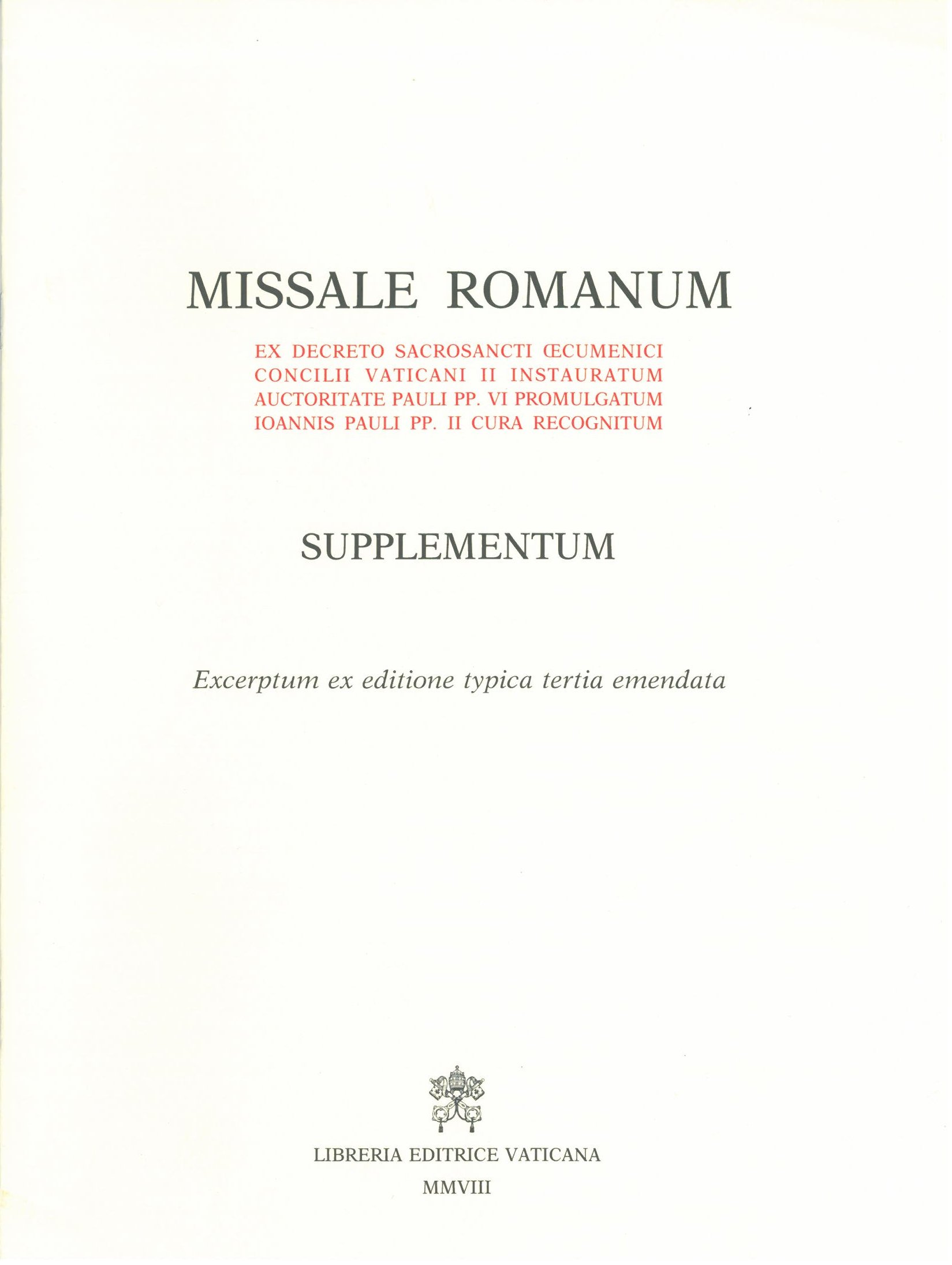 missale romanum editio typica tertia emendata pdf free