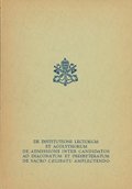 De institutione Lectorum et Acolythorum